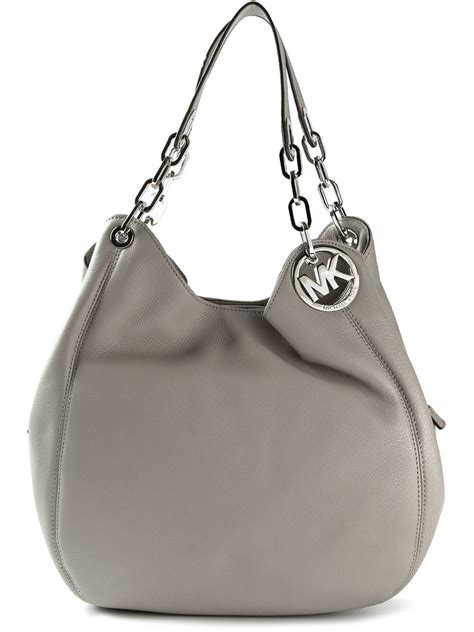 michael kors gray purse small|Michael Kors grey shoulder bag.